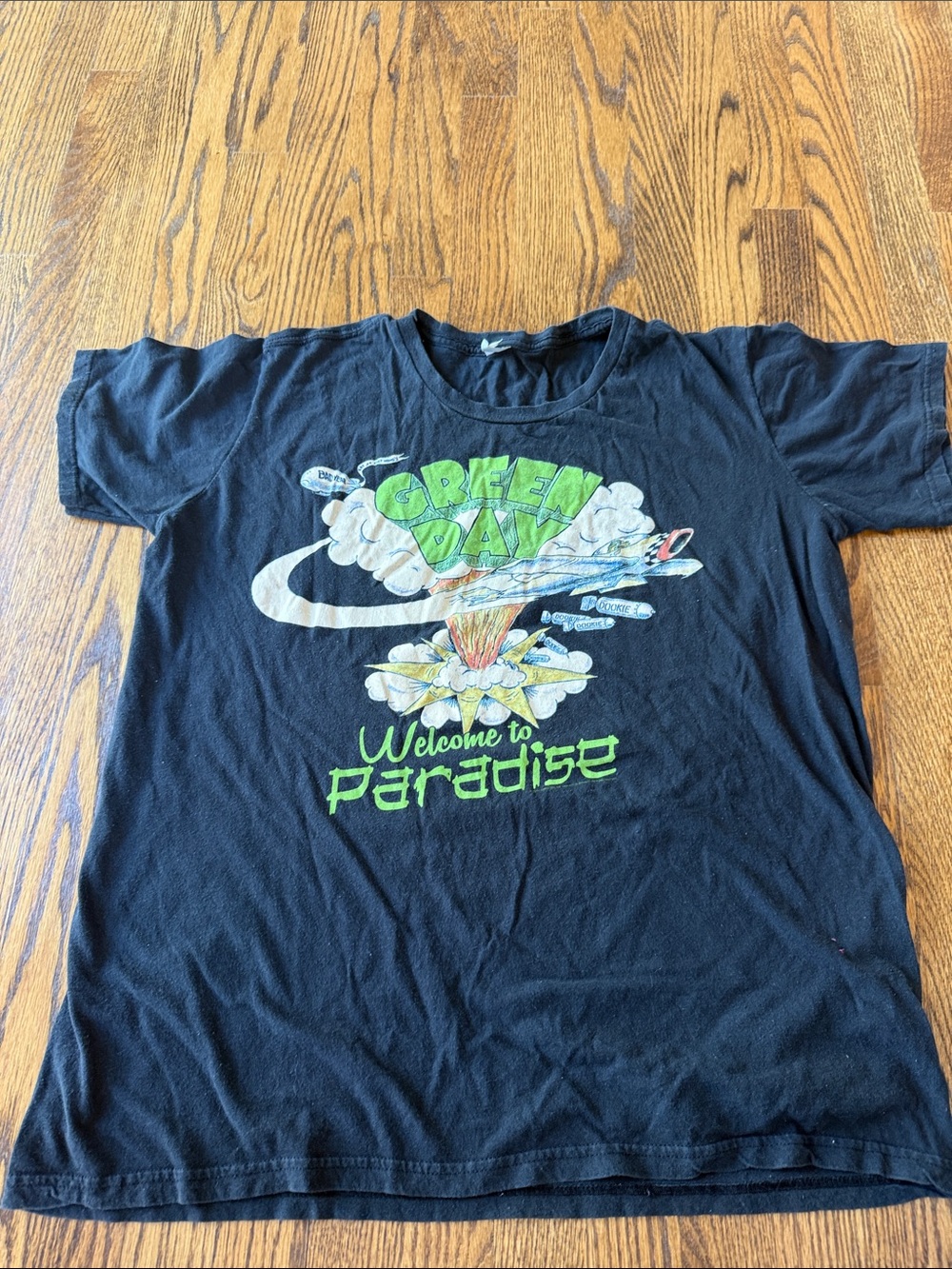 Vintage Green Day "Welcome to Paradise" Black Graphic Tee xl